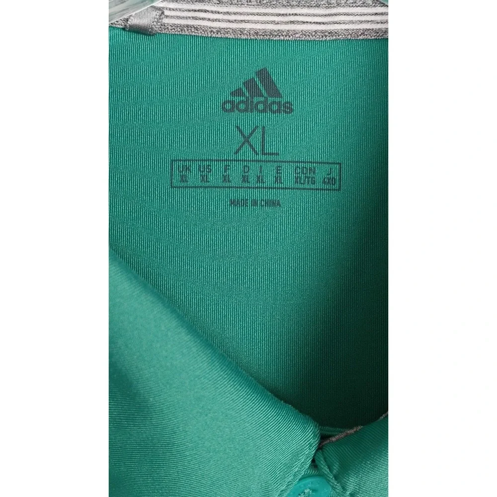 Adidas Polo Shirt Mens XL Green Casual Golf Golfing Lightweight‎ Outdoor Men